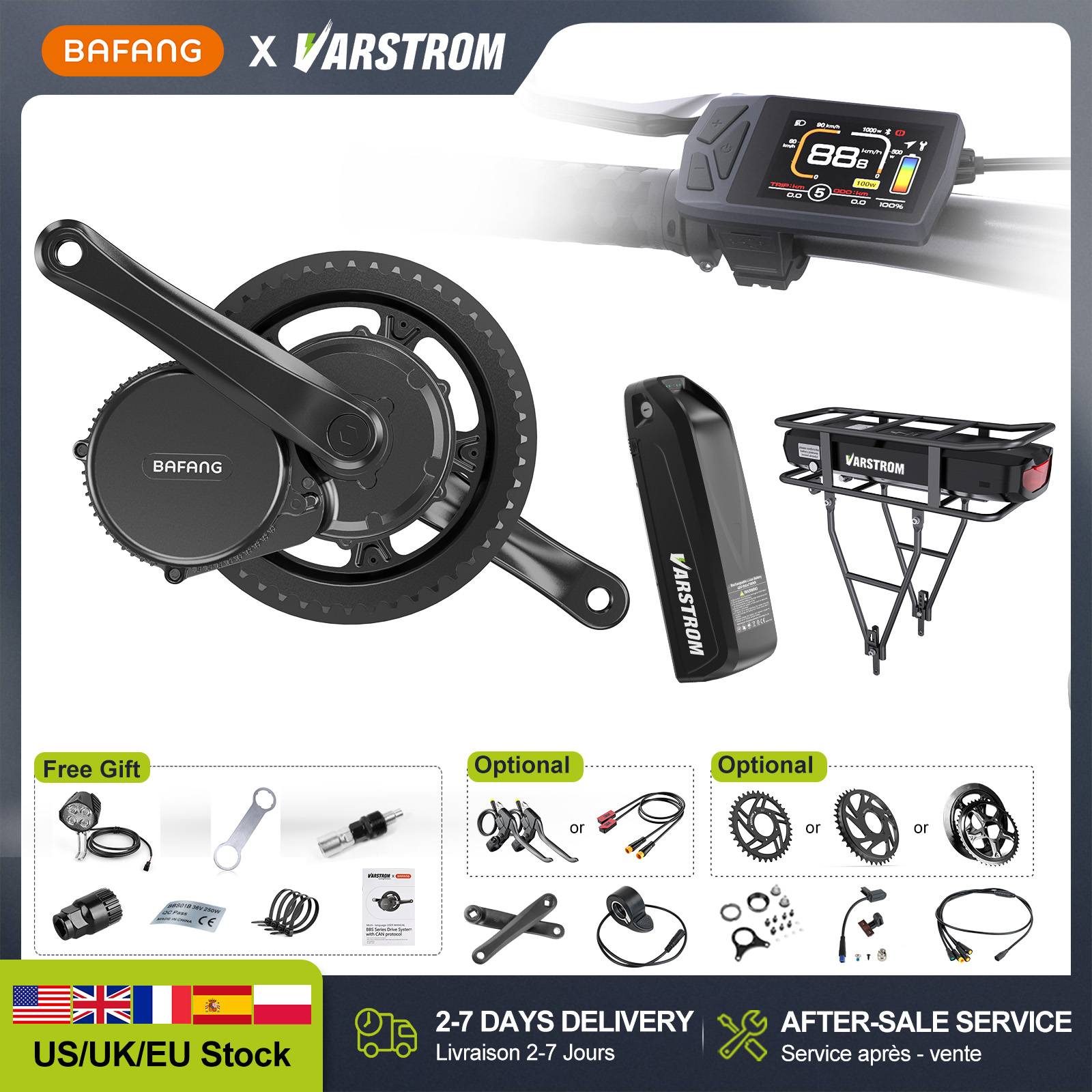 Bafang Bbshd 1000W Conversion Kit - [شحن مباشر من الولايات المتحدة] محرك