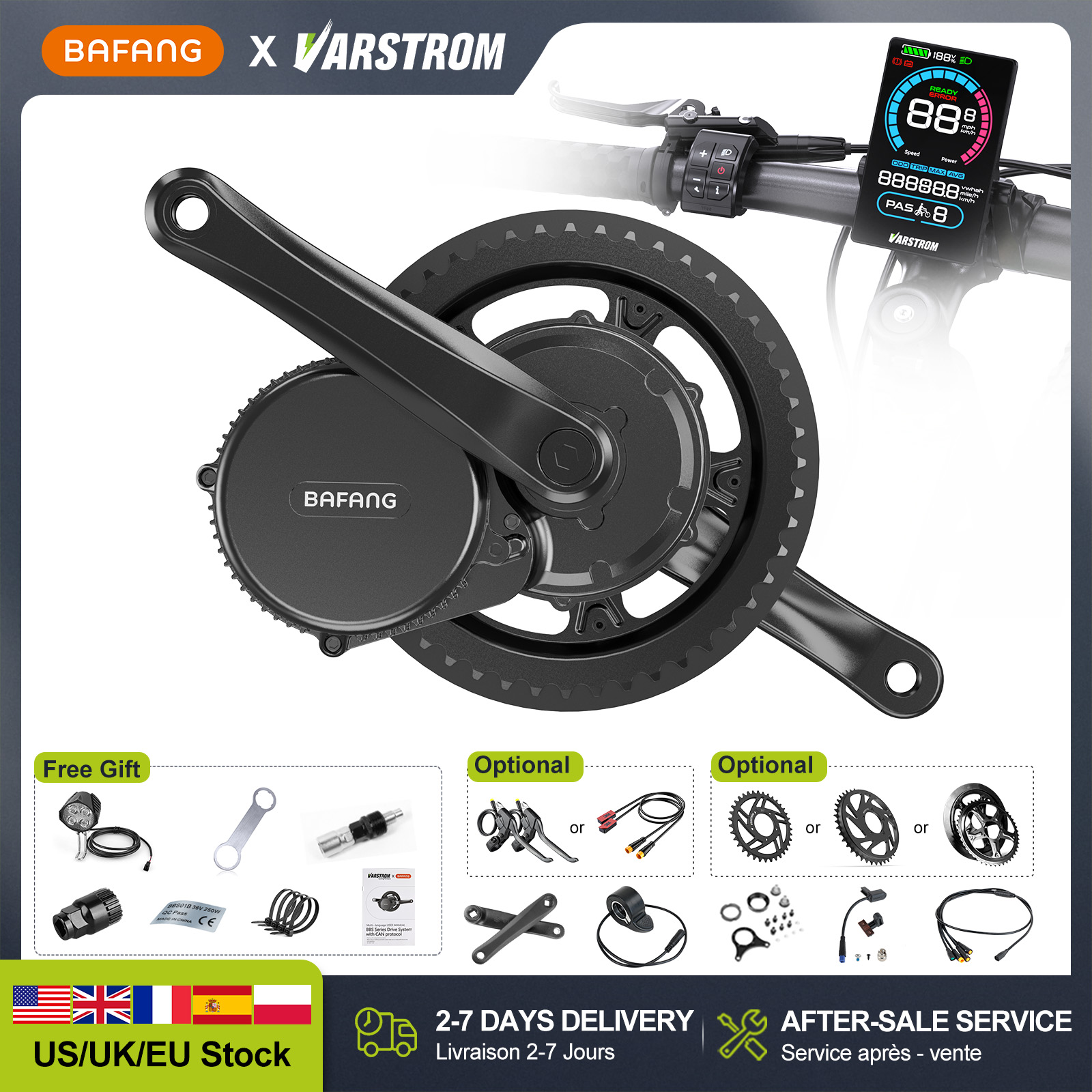 Bafang Bbshd 1000W Conversion Kit - [مخزون أمريكي] محرك BAFANG 48V 500W