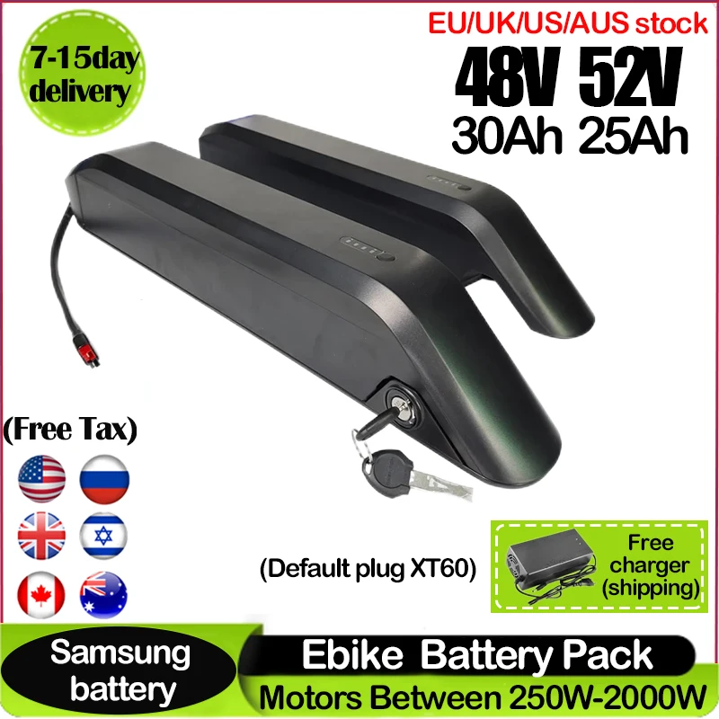 Ebike Battery 48V 20Ah Hailong - بطارية دراجة كهربائية أصلية 18650 بجهد