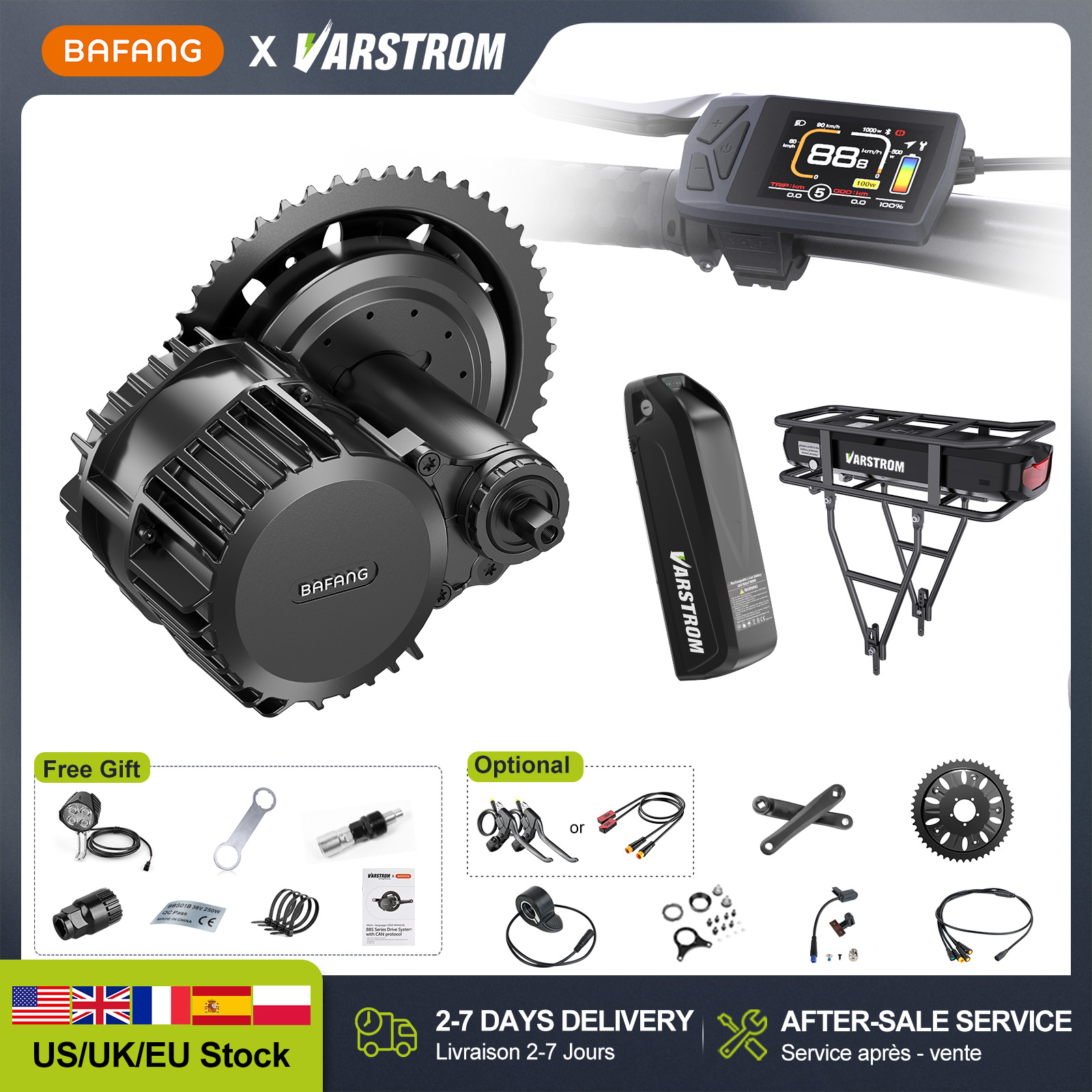 Bafang Bbshd 1000W Conversion Kit - [مخزون أمريكي] محرك ومحركات كهربائية للدراجات