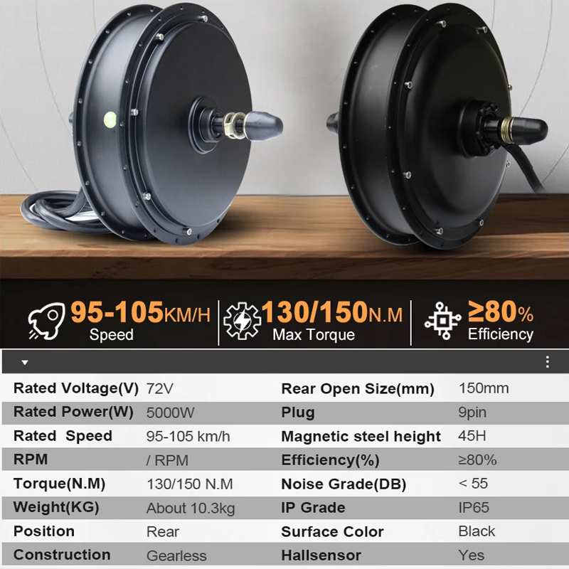 طقم تحويل الدراجة الكهربائية ا - مراجعة 72V 5000W Hub Motor Kit وسعره