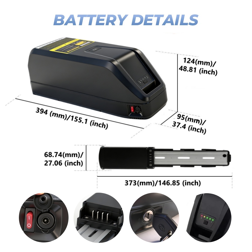بطارية ليثيوم محسنة 36 فولت 48 - مراجعة Ebike Battery 48V 20Ah Hailong وسعره