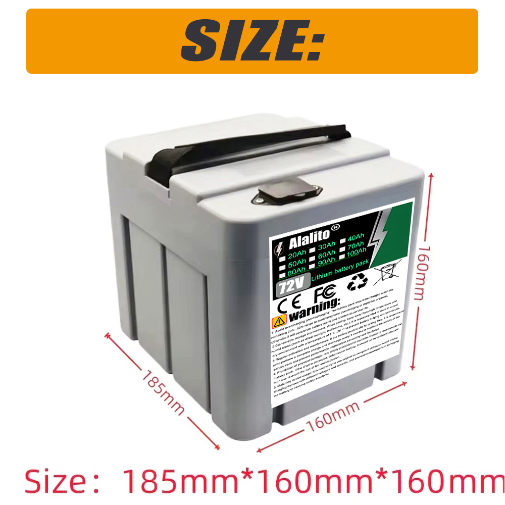 بطارية ليثيوم 72 فولت، لمعدات  - مراجعة Electric Bicycle Battery 72V 30Ah وسعره