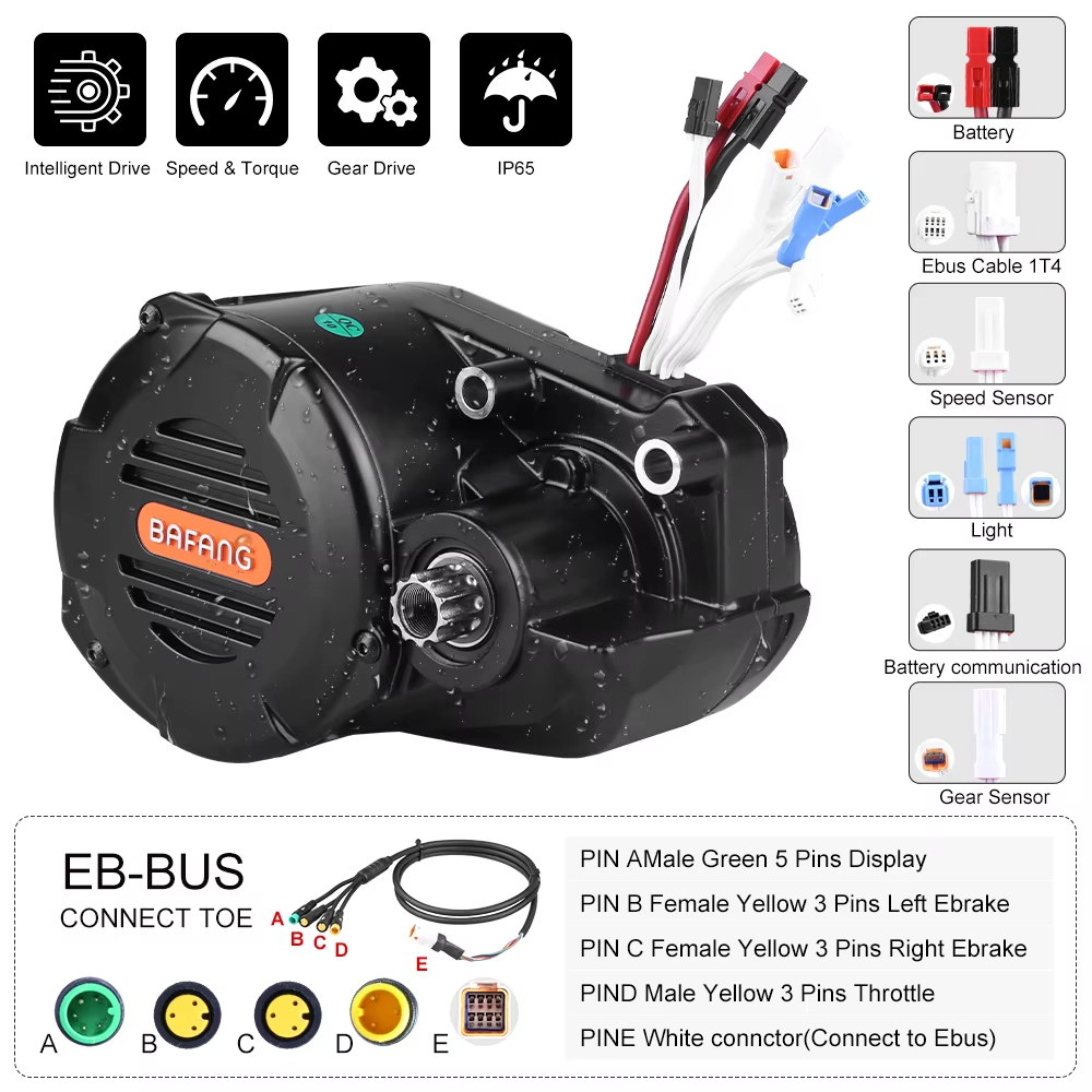 Bafang M620 G510 48 فولت 52 فو - مراجعة Mid Drive Motor Kit 52V 1000W وسعره