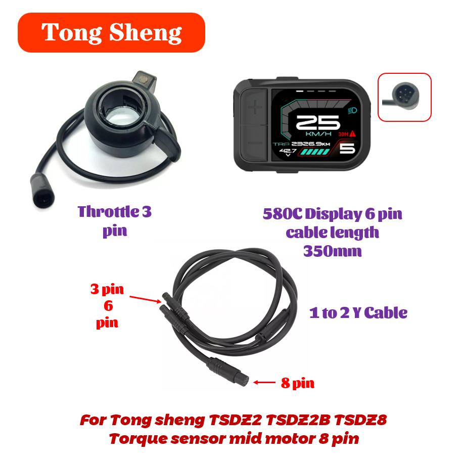 Tongsheng TSDZ2 TSDZ2B خنق 1 إ - مراجعة Tongsheng Tsdz2B Mid Drive Motor وسعره