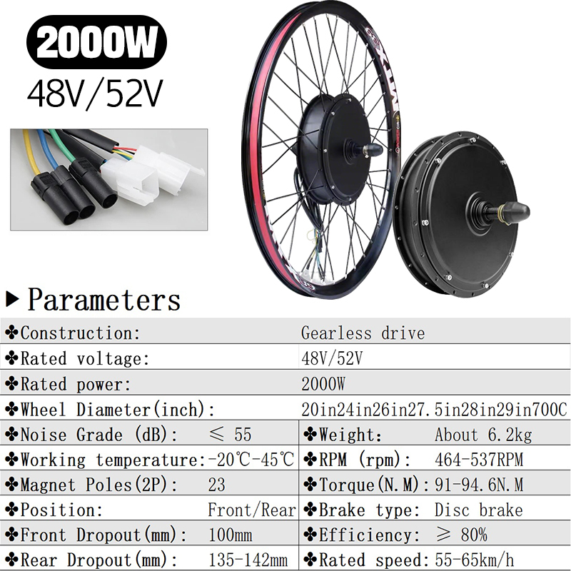 طقم دراجة كهربائية 72 فولت 500 - مراجعة 72V 5000W Hub Motor Kit وسعره