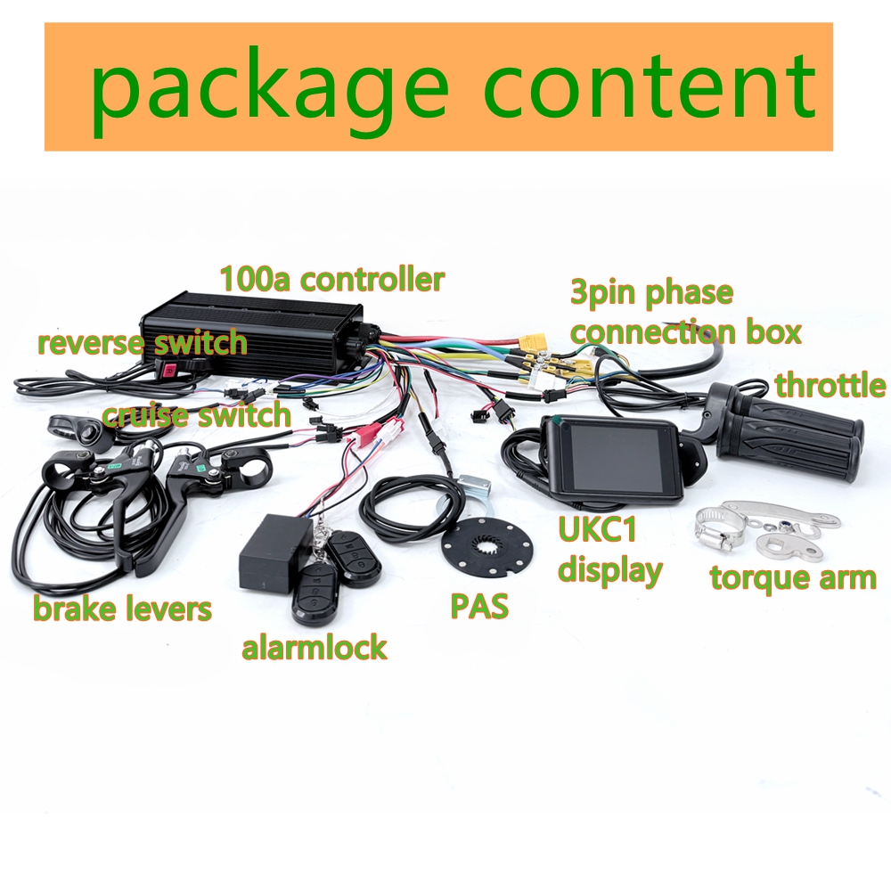 محرك NBpower 170/190 مم بقوة 4 - مراجعة 72V 5000W Hub Motor Kit وسعره