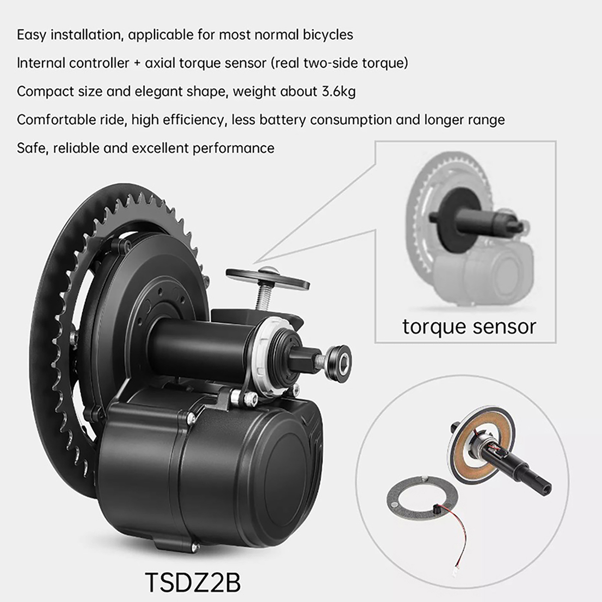 النسخة الجديدة Tongsheng 48 فو - مراجعة Tongsheng Tsdz2B Mid Drive Motor وسعره